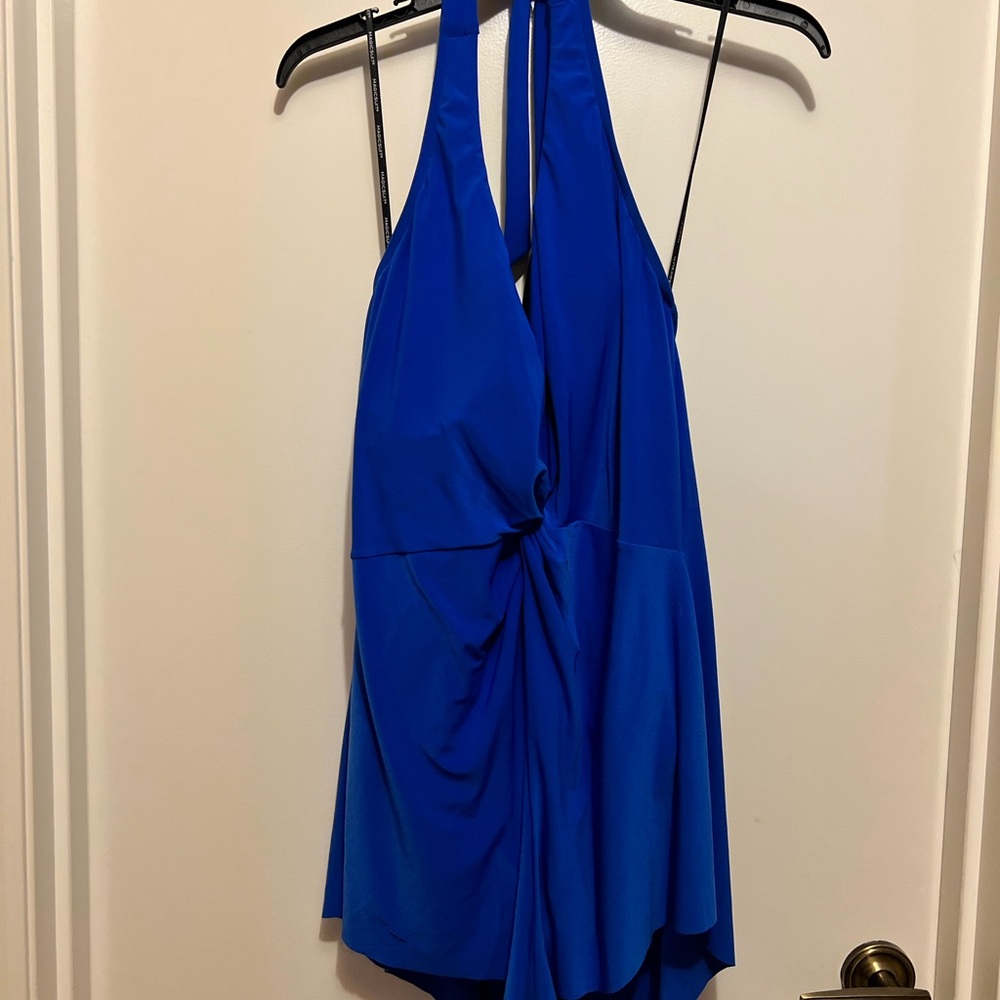 Vibrant Blue Halter Dress